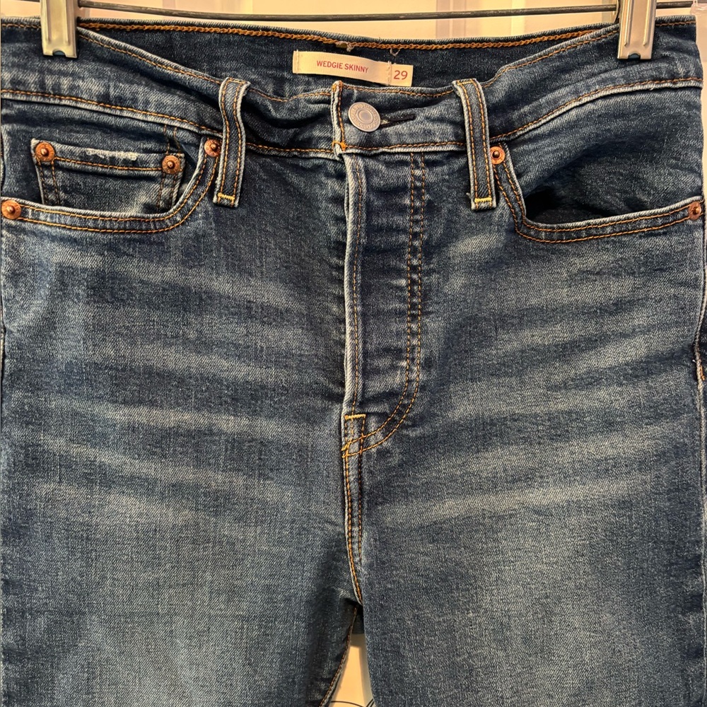 Levi's Dark Blue Wedgie Skinny Jeans